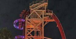 Roller coaster riders stuck in vertical position on Thanksgiving night