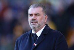 Ange Postecoglou reacts to Tottenham’s late collapse against Wolves