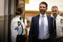Donald Trump Jr admits a ‘rough day’ testifying in fraud trial after finding out aunt died