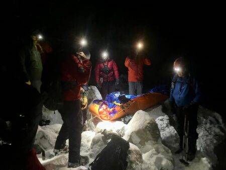 Footprints in snow lead to ‘unusual looking rock’ that turns out to be ‘very hypothermic’ missing hiker