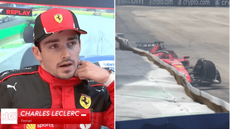 ‘Why the f**k am I so unlucky!’ – Charles Leclerc reacts to crashing out on Brazil Grand Prix formation lap