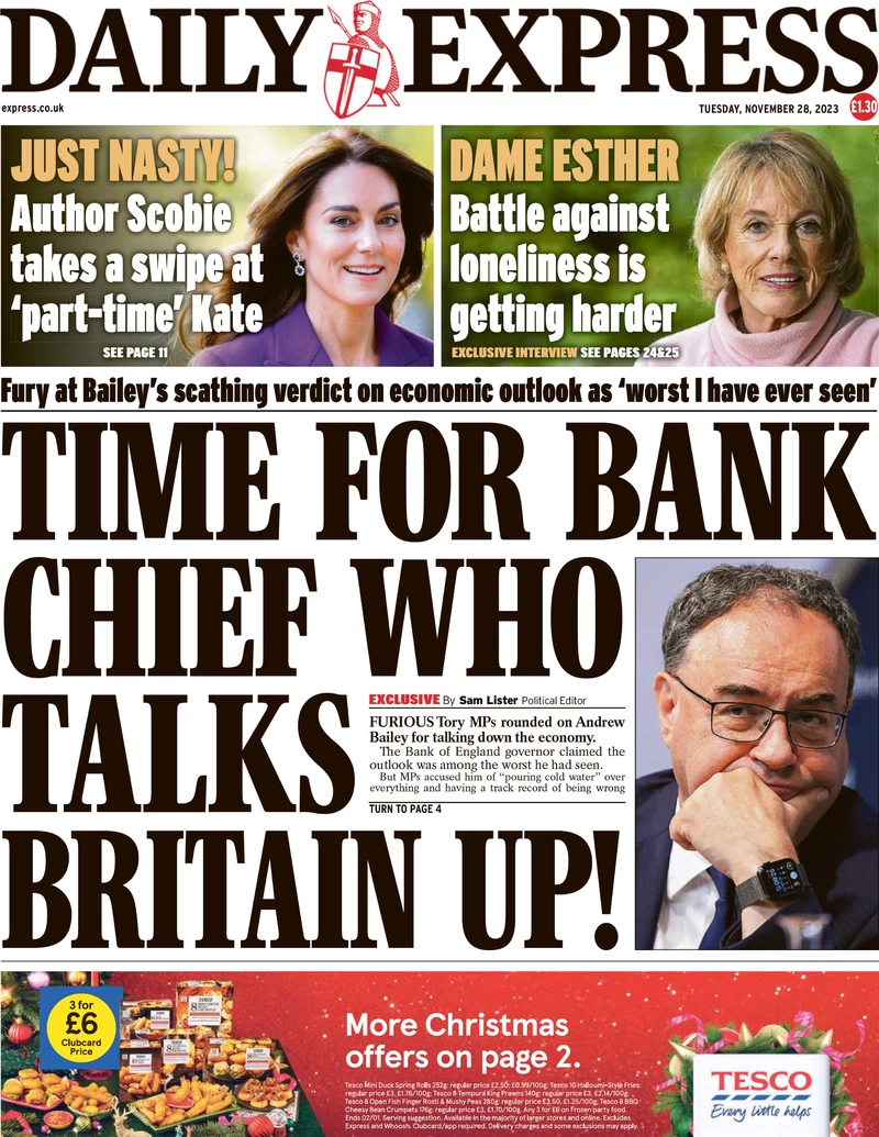 Daily Express - Time for Bank chief who talks Britain up 