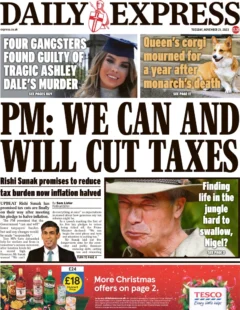 Daily Express – PM: We Can And Will Cut Taxes  