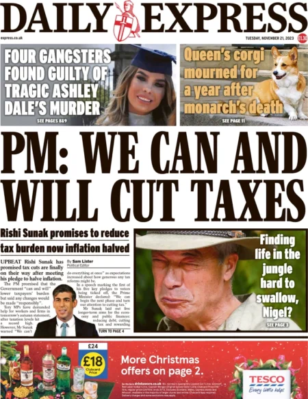 Daily Express - PM: We Can And Will Cut Taxes