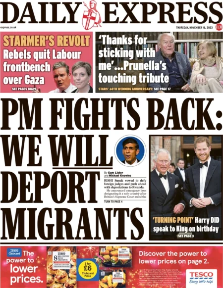 Daily Express - PM fights back: We will deport migrants