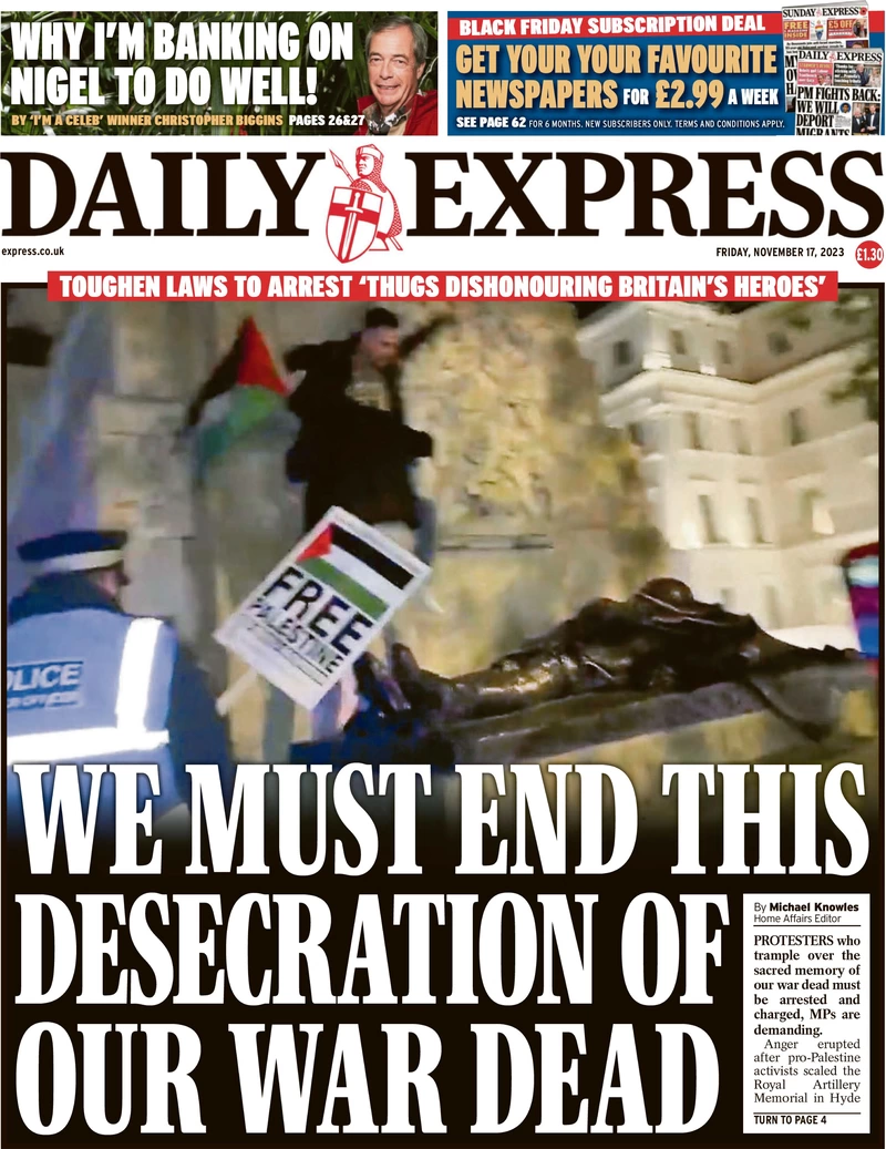 Daily Express - We must end this desecration of our war dead