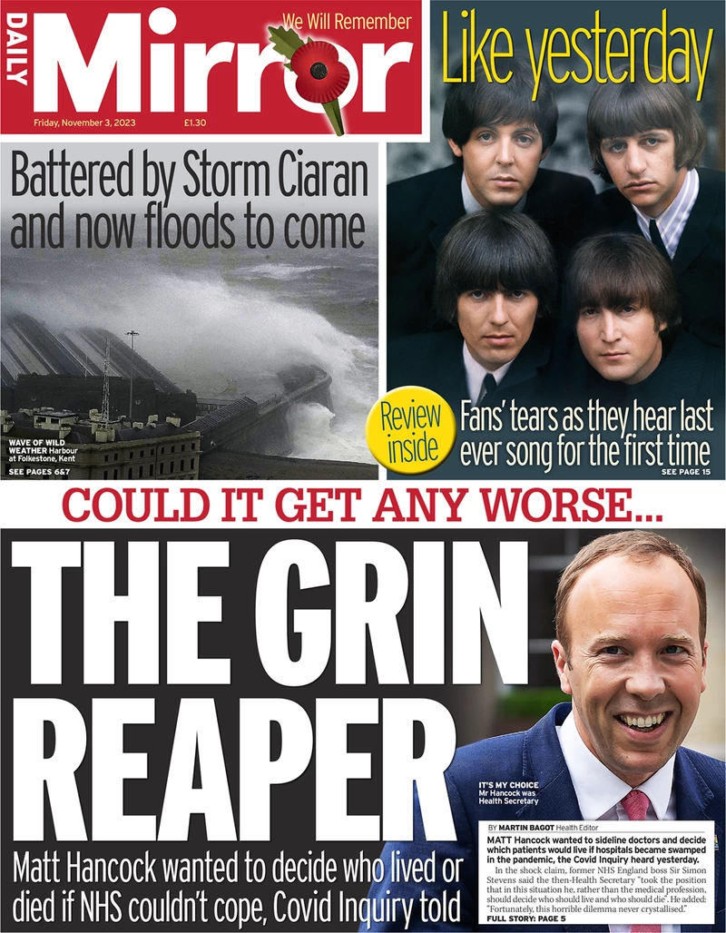 Daily Mirror - The Grin Reaper