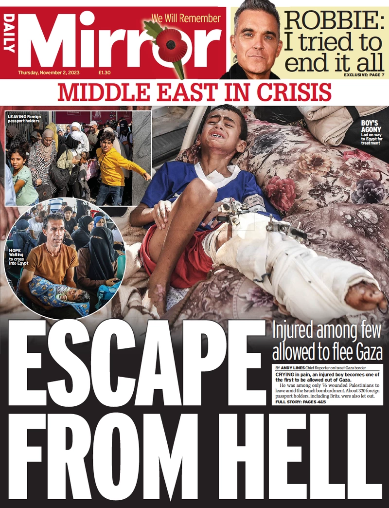 Daily Mirror - Escape from hell 