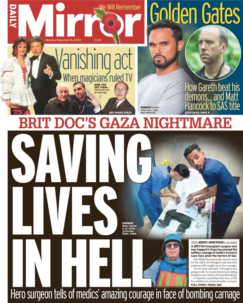 Daily Mirror - Saving lives in hell