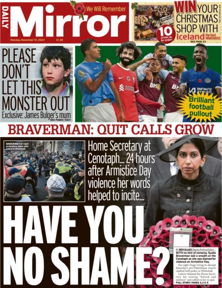 Daily Mirror - Have you no shame? 