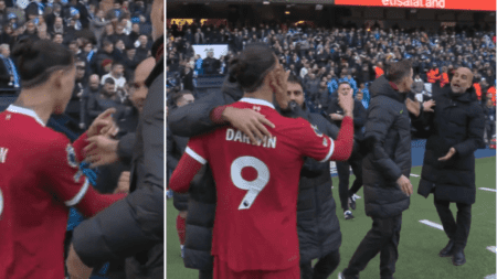 Pep Guardiola and Darwin Nunez involved in heated row after Liverpool’s draw with Manchester City