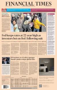 Financial Times – Feds keep rate at 22-year high as investors bet BoE following suit 