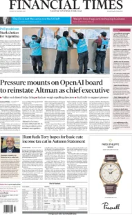 Financial Times – Pressure Mounts On OpenAI Board To Reinstate Altman As Chief Executive 