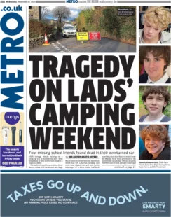 Metro – Tragedy on lads’ camping weekend 