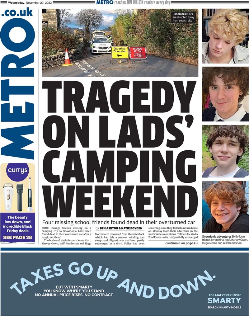 Metro - Tragedy on lads’ camping weekend