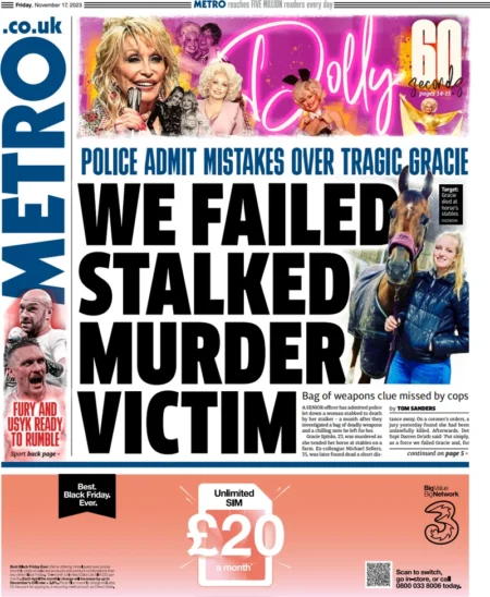 Metro - We failed stalked murder victim