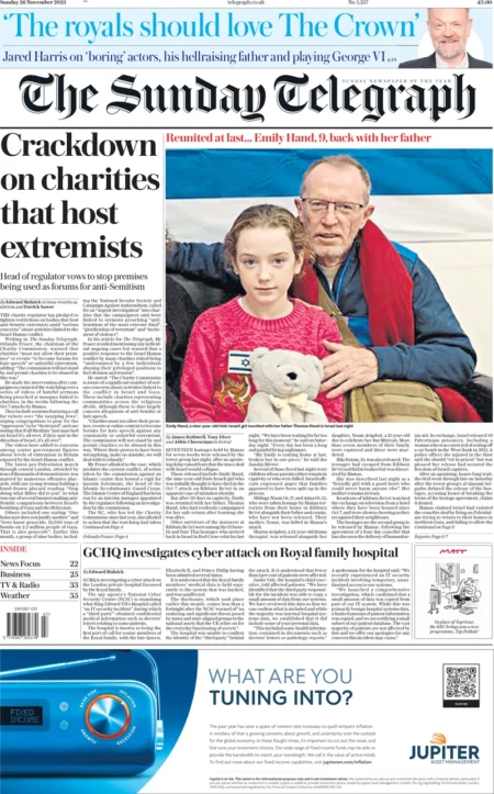 Sunday Telegraph – Crackdown on charities that host extremists 