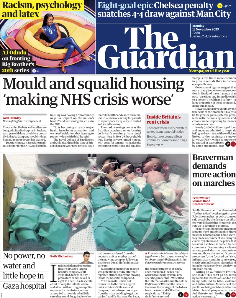 The Guardian - Mould and squalid housing ‘making NHS crisis worse’ 