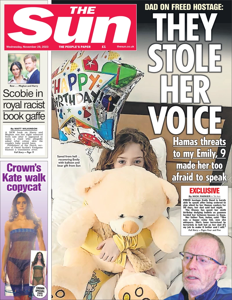 The Sun - Israel-Hamas: They stole her voice
