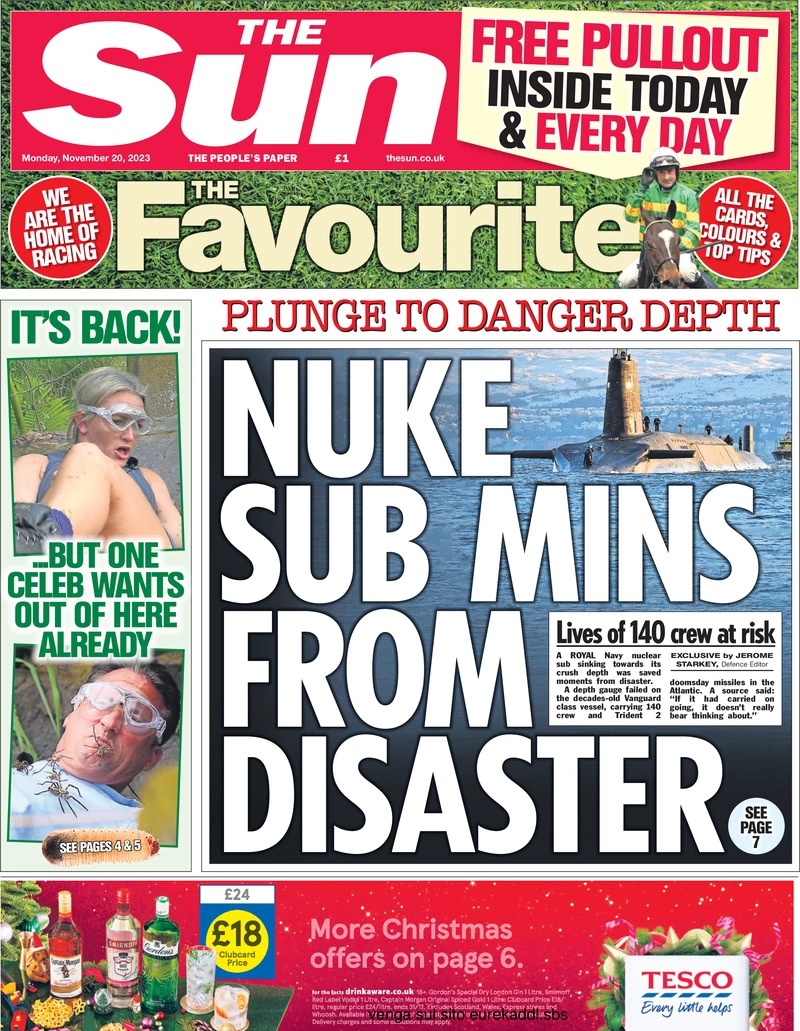The Sun - Nuke Sub Mins From Disaster