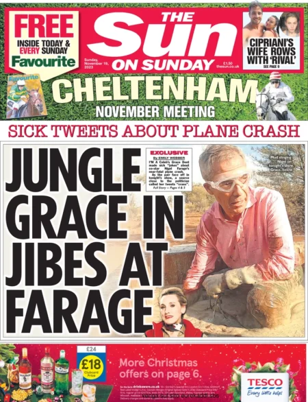 The Sun on Sunday - Jungle Grace in jibes at Farage