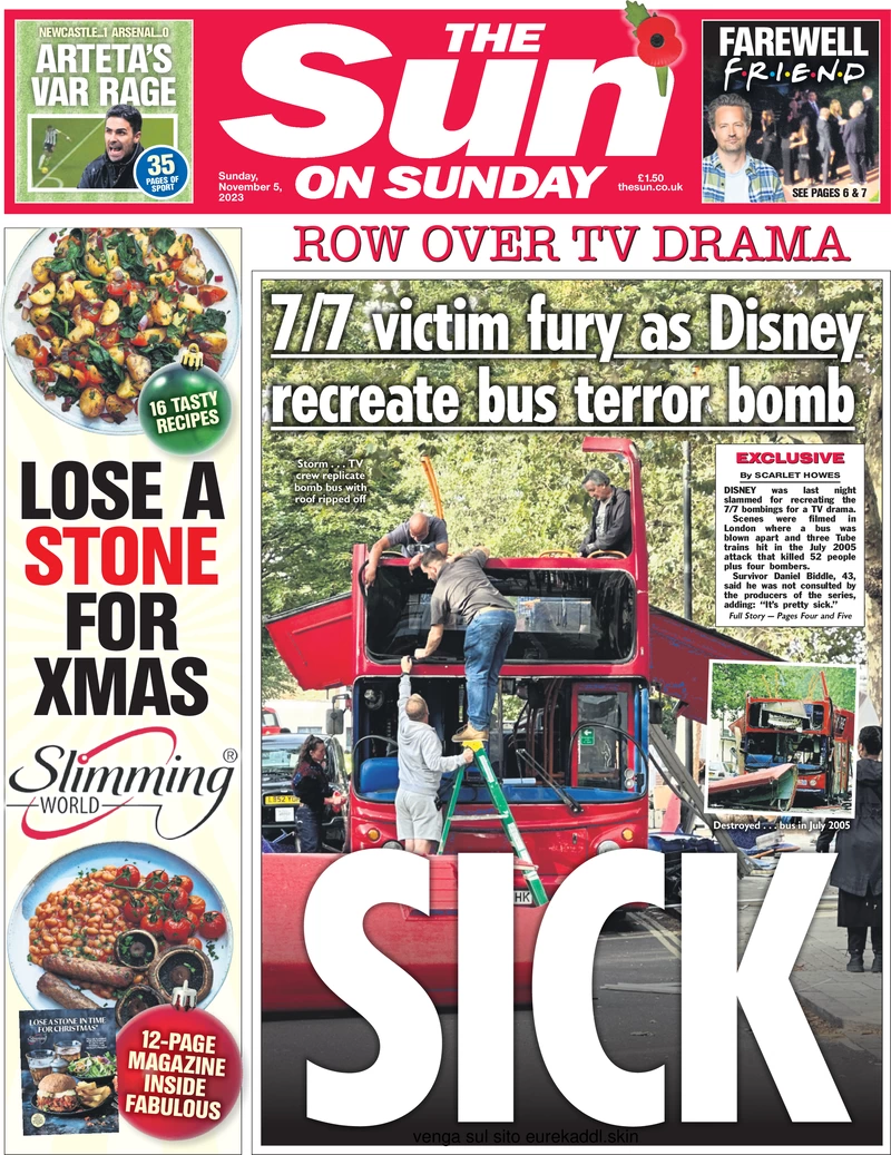 The Sun on Sunday – Row over TV drama – 7/7 victim fury Sunday Papers: Labour to push for Commons vote on ceasefire - the full perspective