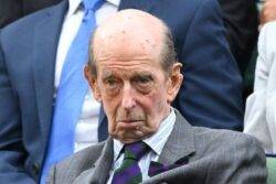 ‘Increasing frail’ Duke of Kent makes it to Princess Kate’s carol service