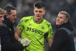 Newcastle United star Nick Pope could miss the rest of the season after being forced off with shoulder injury against Man Utd