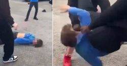 Teen boy slammed into concrete and knocked unconscious by four students