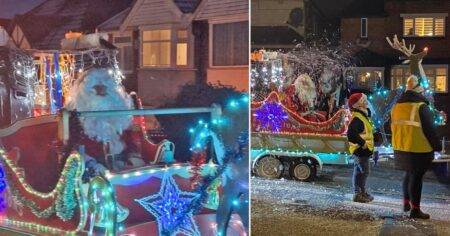 Father Christmas shot at while riding sleigh through West Midlands