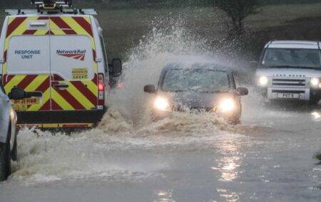 Flood warnings and alerts as heavy rain batters Britain ahead of sunshine spells