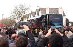 Liverpool vow to hand lifetime ban to supporter who threw bottle at Manchester United team bus