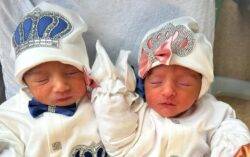 Meet the adorable Christmas twins – who have different birthdays