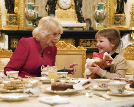 Blind girl with brain tumour greets Queen Camilla with the sweetest three-word welcome