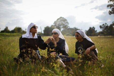 fake nuns sit around smoking weed and we’re just here for the pictures