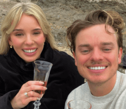 I’m A Celebrity star announces engagement with help of two dogs