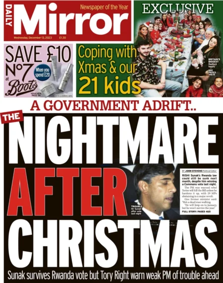 Daily Mirror – Nightmare After Christmas 