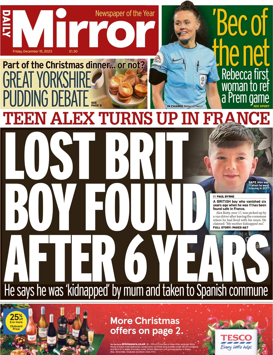 Daily Mirror - Lost Brit Boy Found After 6 Years 