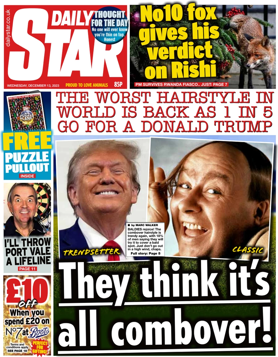 Daily Star - They Think It’s All Combover 
