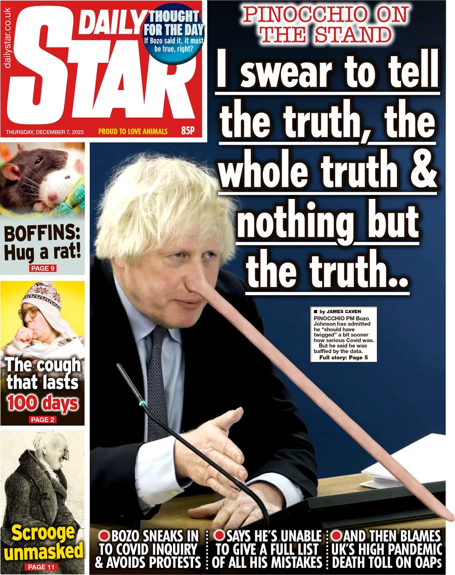 Daily Star - Pinocchio on the stand: I swear to tell the truth 