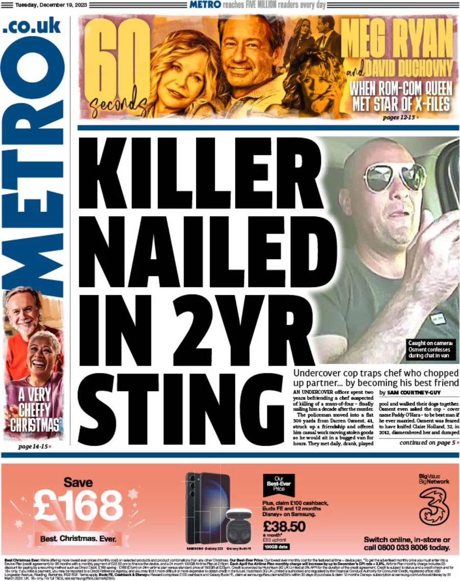 Metro - Killer nailed in 2 year sting 
