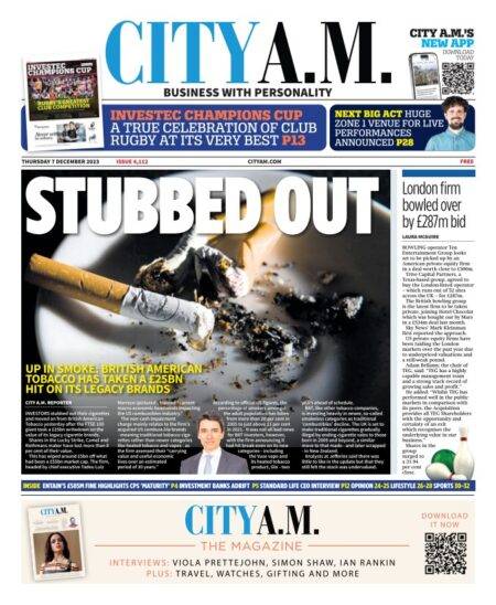 CITY AM – Stubbed Out