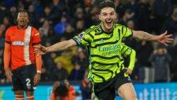 Luton 3-4 Arsenal: Declan Rice strikes late as Gunners edge seven-goal thriller to go five clear at top of Premier League