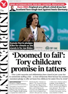 The Independent – ‘Doomed to fail’ Tory childcare promise in tatters 