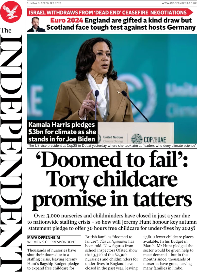 The Independent - ‘Doomed to fail’ Tory childcare promise in tatters