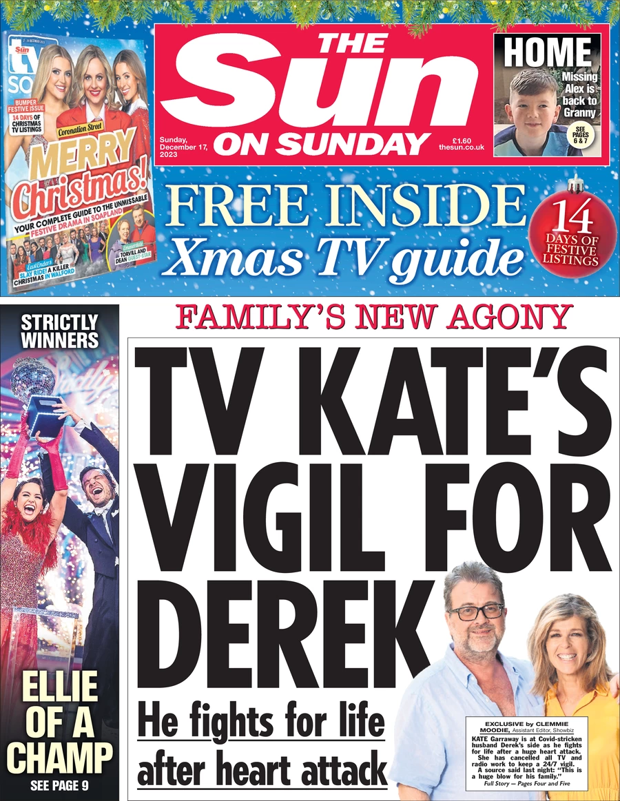 The Sun On Sunday - TV Kate’s Vigil For Derek
