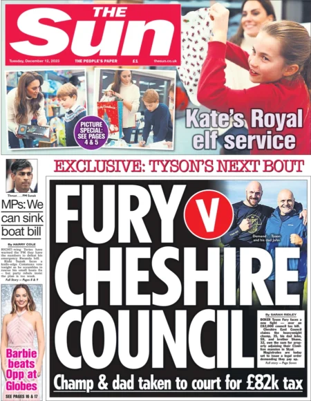 The Sun – Fury vs Cheshire Council