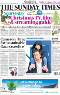 The Sunday Times – Cameron: Time For Sustainable Gaza Ceasefire