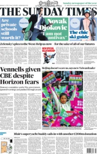 The Sunday Times – Vennells given CBE despite Horizon fears