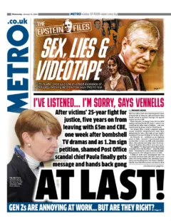Metro – Vennells hands back CBE and apologies: At last! 